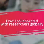 How I collaborated with researchers globally