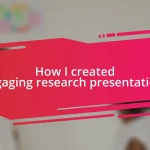 How I created engaging research presentations