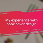 My experience with book cover design